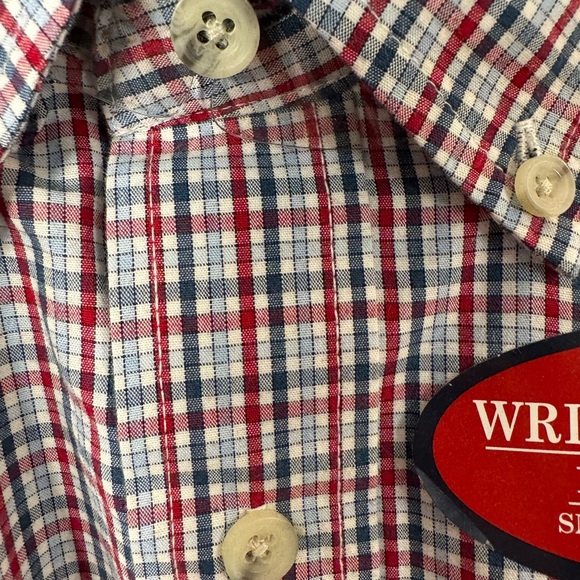 Wrangler Red and Blue Casual Button Down Shirt 2XL - Picture 3 of 11